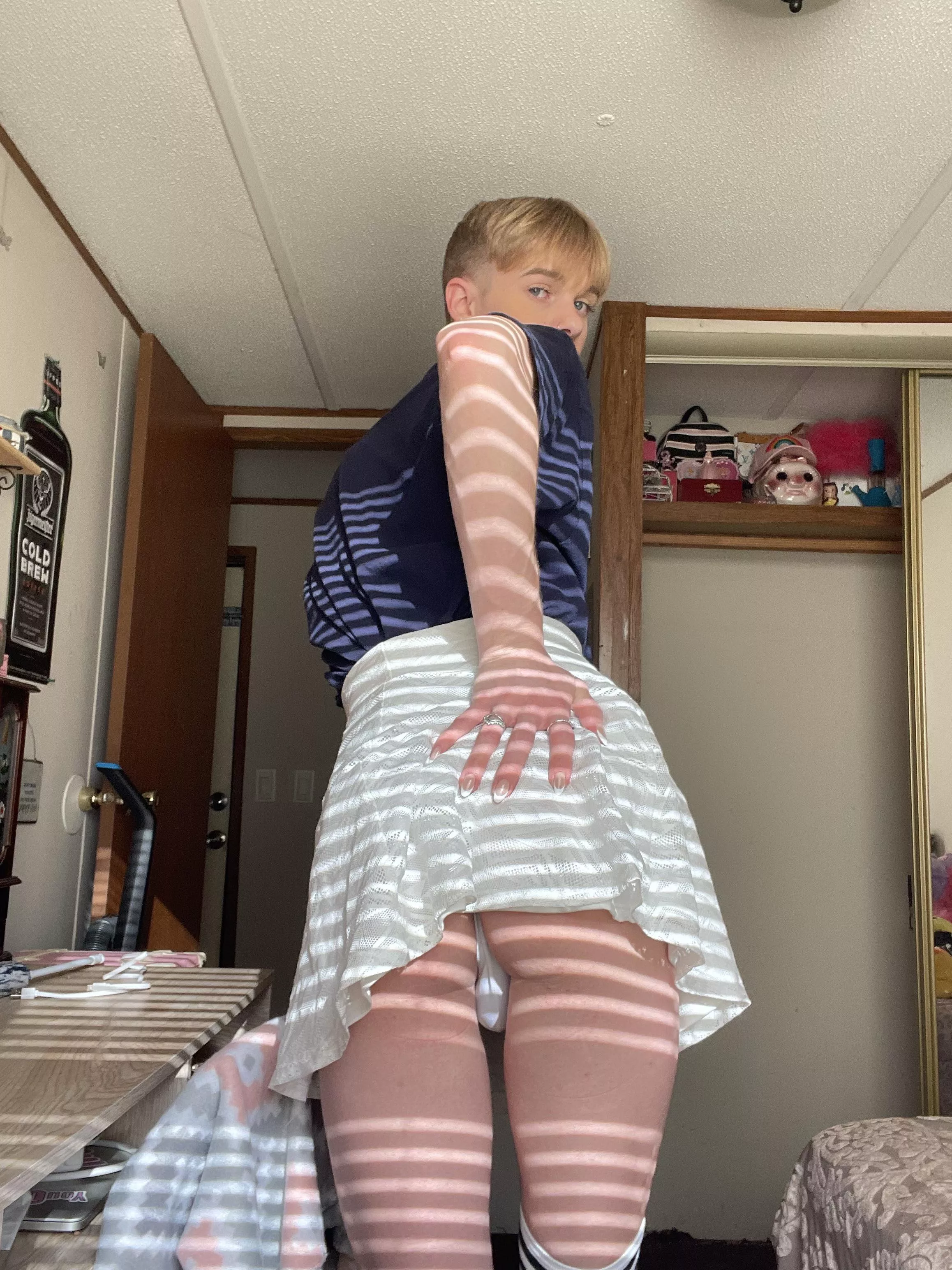 hopefully nobody notices my ass cheeks or bulge hanging out..