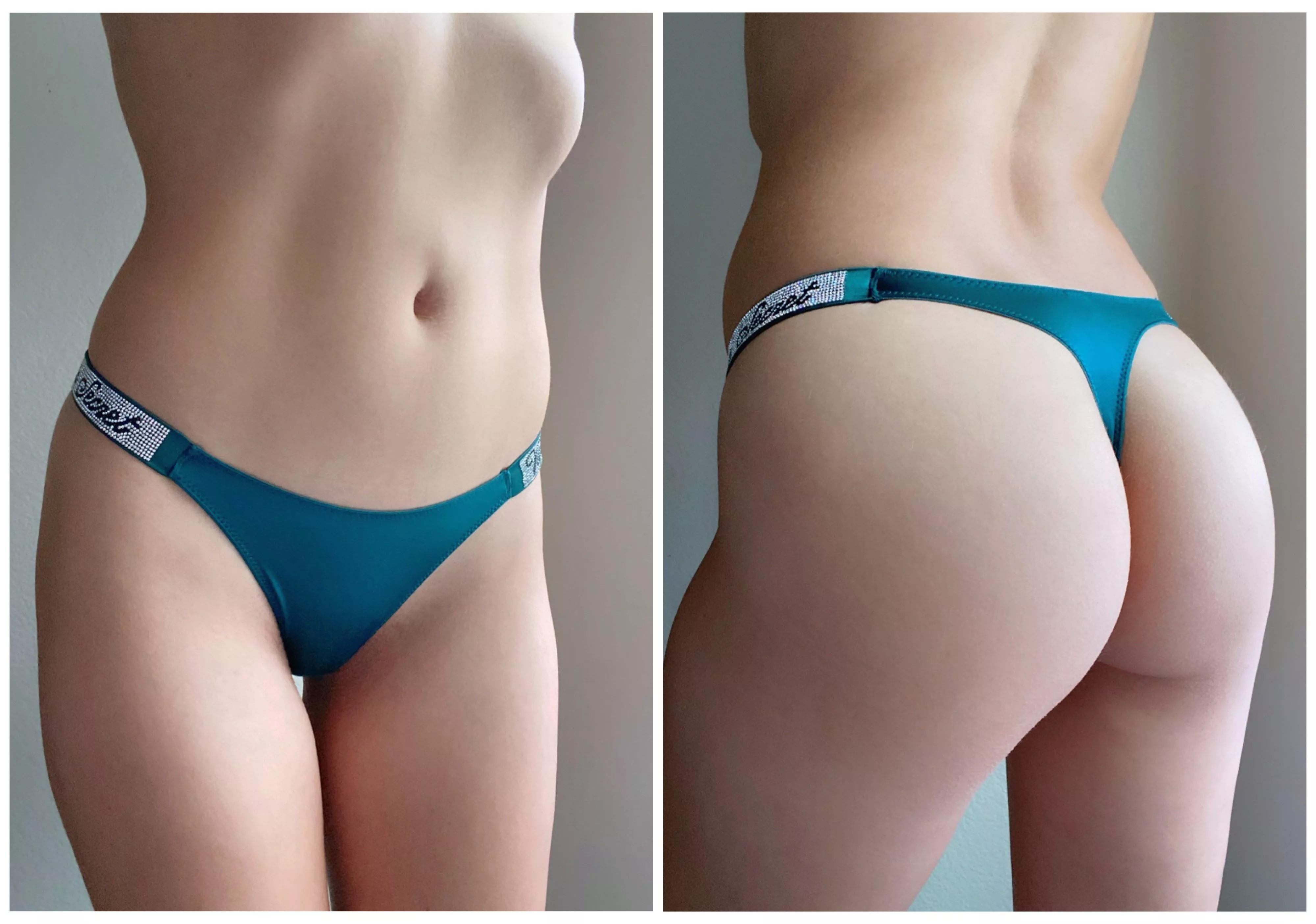 My shine strap panties [f]rom Victoria’s Secret have always been Brazilian style… until now. 😍😜