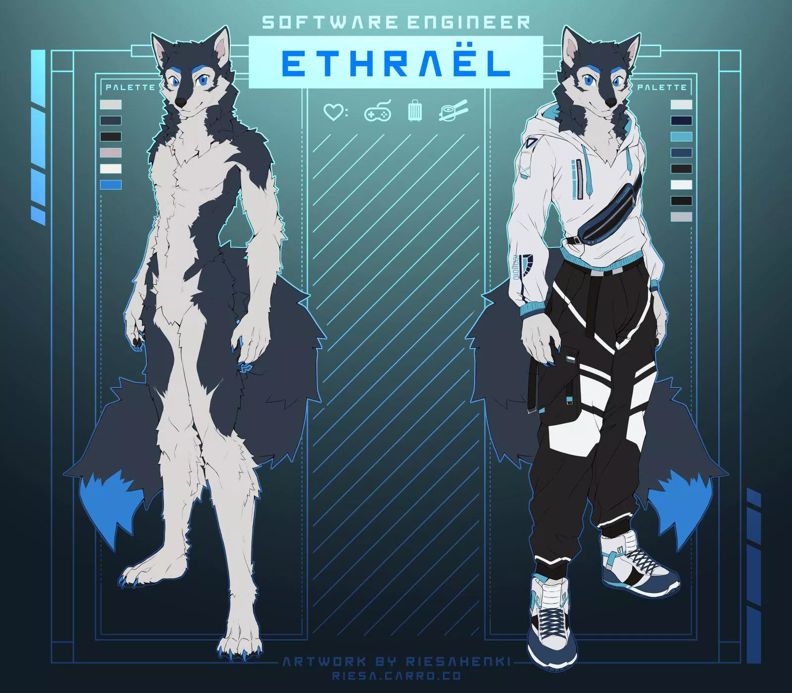 Reference Sheet Commission 💙 (for u/ArcticsWolfs !)