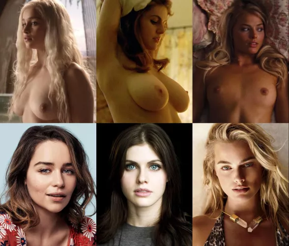 Way too horny and really need a dedicated bi bud to help me cum for Alexandra Daddario, Emilia Clarke, and Margot Robbie