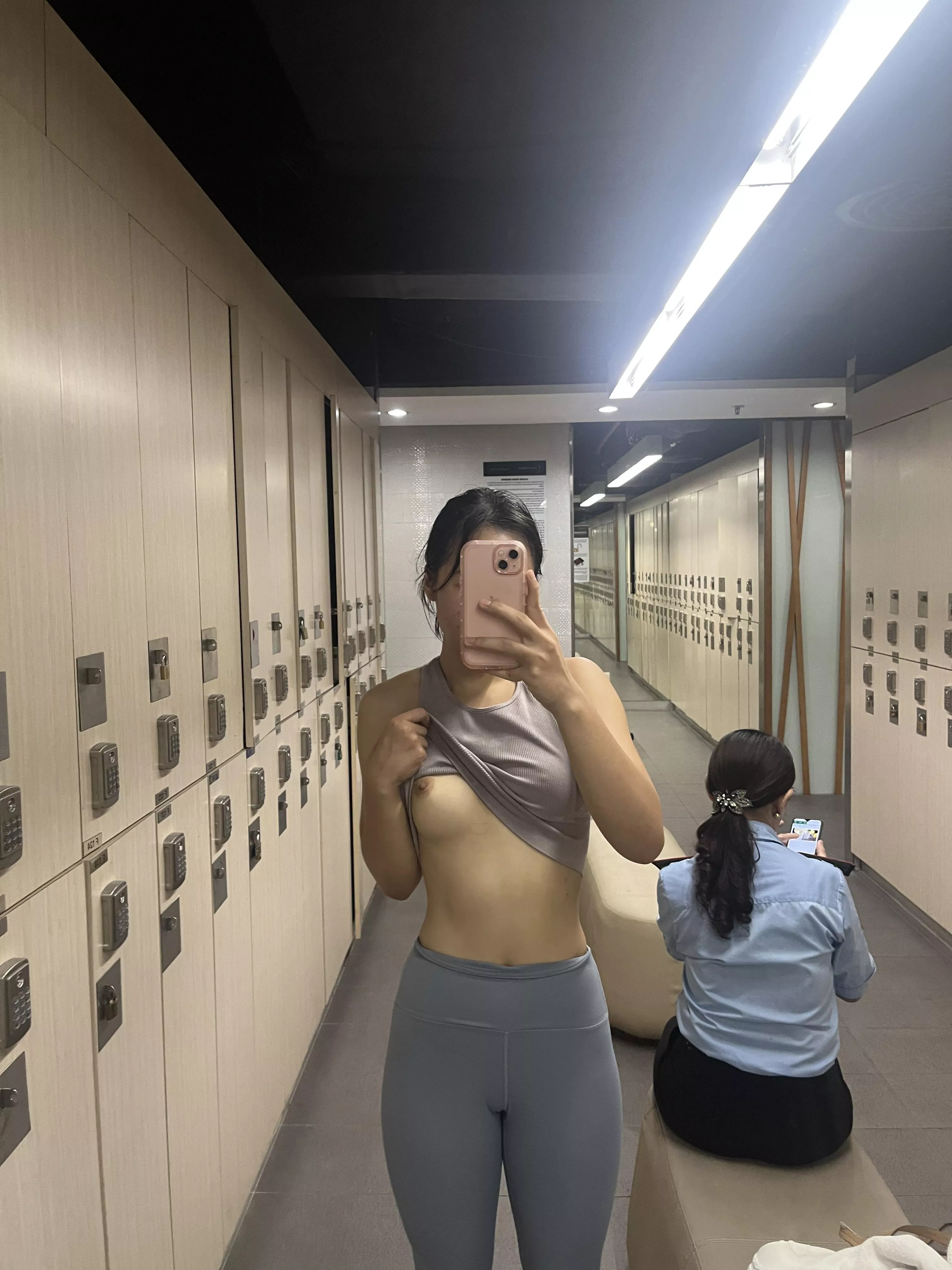 [F]lashing after the gym so my tits can breathe ;)
