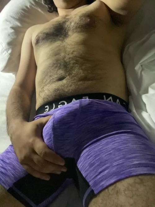 Morning wood getting tight in these…