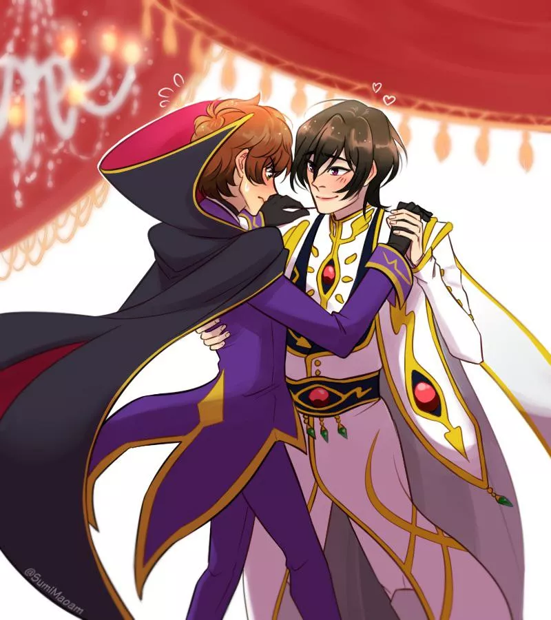 Suzaku Has Two Left Feet And Lelouch Finds It Cute 🙈💕 (By @SumiMaoam) | SuzaLulu | Code Geass