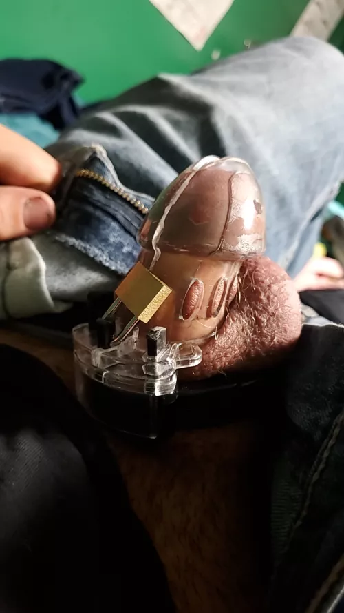 getting ready for my first night in chastity
