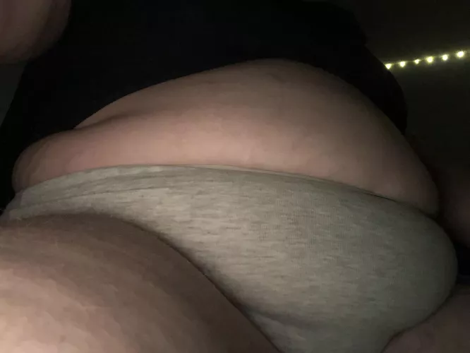 I love how big my belly looks in the underwear