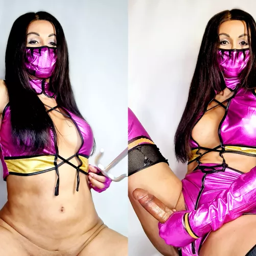 Mileena will stretch your little hole, but first you'll get on your knees...and she will show no mercy...