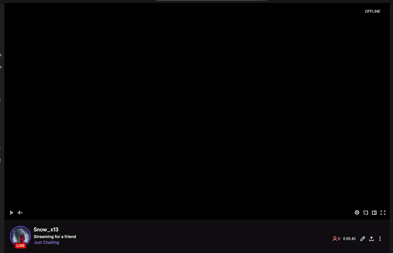 Twitch shows black screen and offline while I'm streaming. But after I stop streaming the video in VOD looks normal like everything worked. Can someone help?