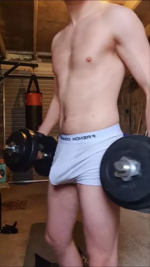 Working out my arms while stimulating your throat?