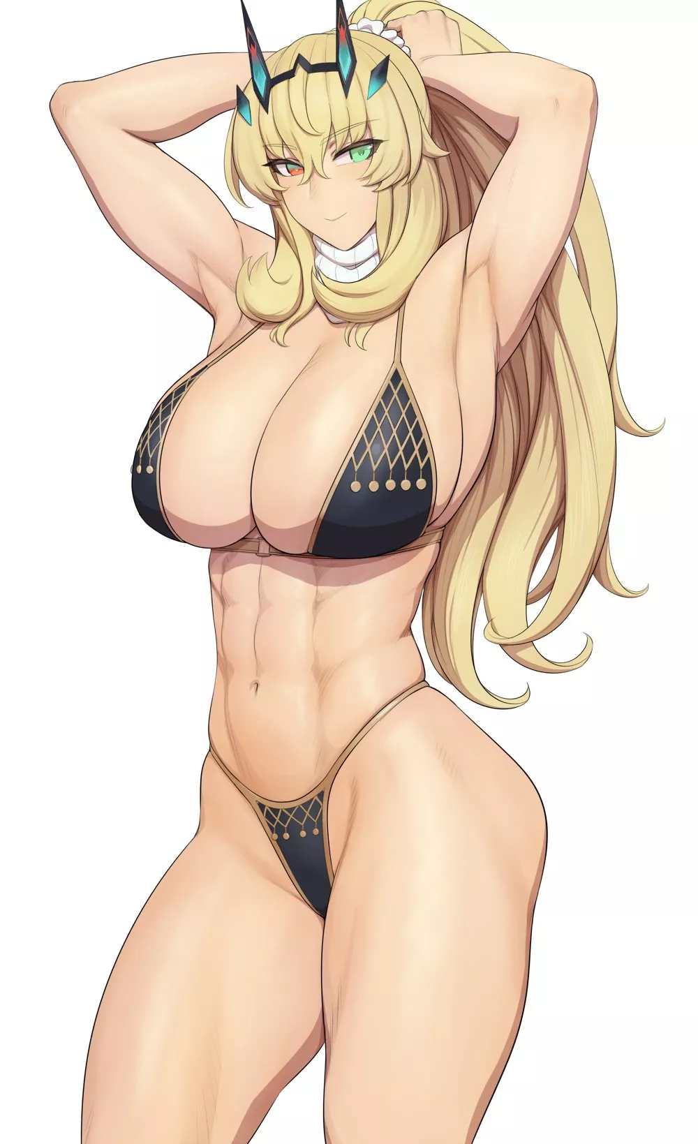Fairy Knight Gawain/Barghest in her Ice Warrior bikini (Lvl/AdmiralEgg)