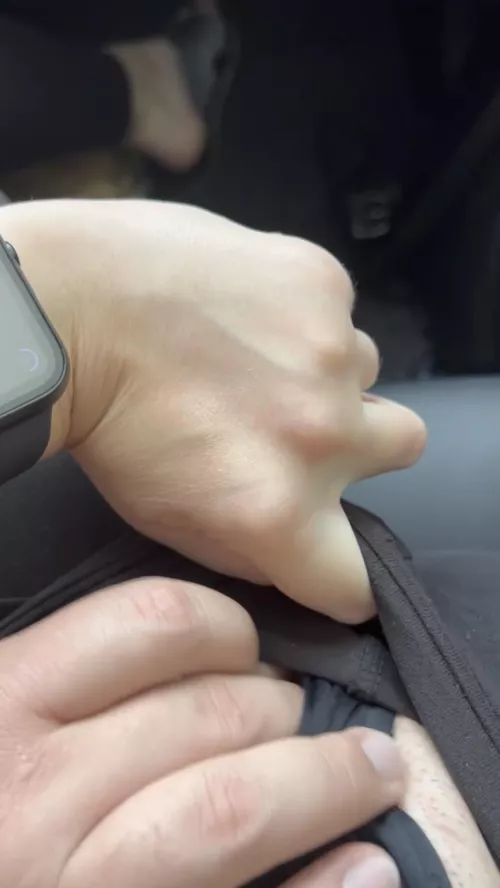 Sitting in traffic after a date 🥵