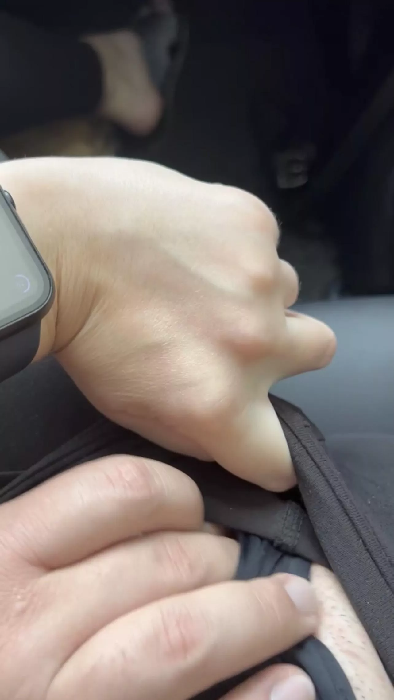 Sitting in traffic after a date 🥵