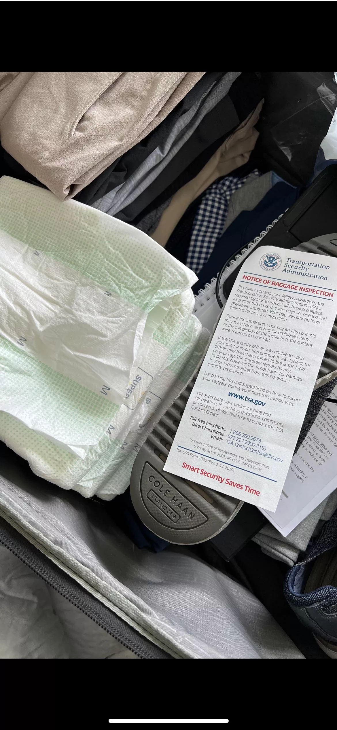 TSA got a little surprise. At least it wasn’t printed diapers.