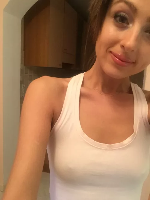 Always peaking when I am expecting guests...what should I do except wearing bra?