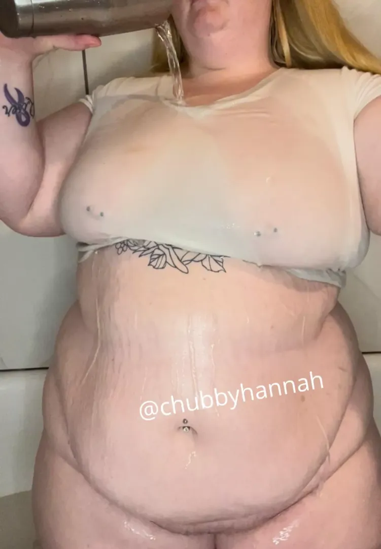 Dripping wet in my white tee shirt… can you dry me off? 💦