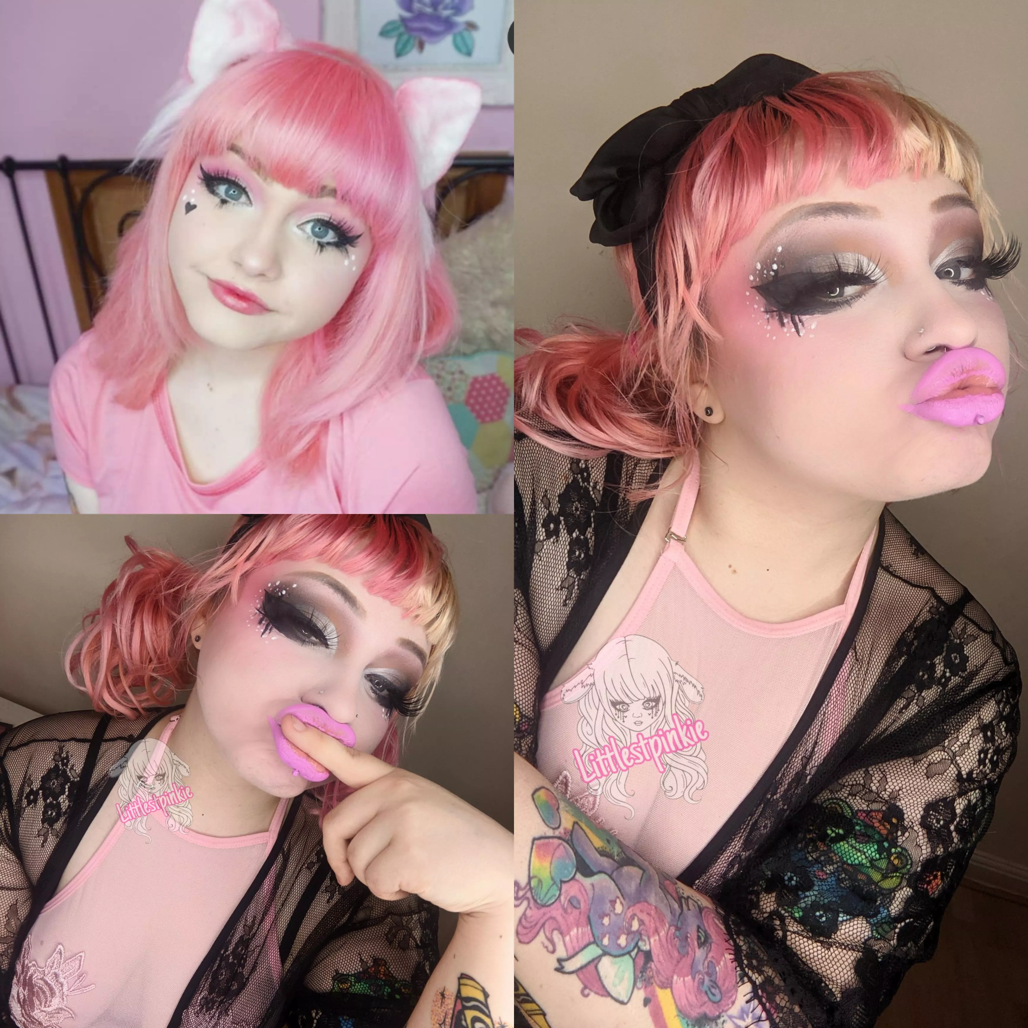 Hi 'Im Missy! I always liked being cute and girly but recently I've been getting more and more into looking like a sex doll. I love big fat heavy eyelashes, obnoxious lipstick and dressing slutty. I'm 18 in the top left and the other two pics I'm 21  Hi 'Im Missy! I always liked being cute and girly but recently I've been getting more and more into looking like a sex doll. I love big fat heavy eyelashes, obnoxious lipstick and dressing slutty. I'm 18 in the top left and the other two pics I'm 21