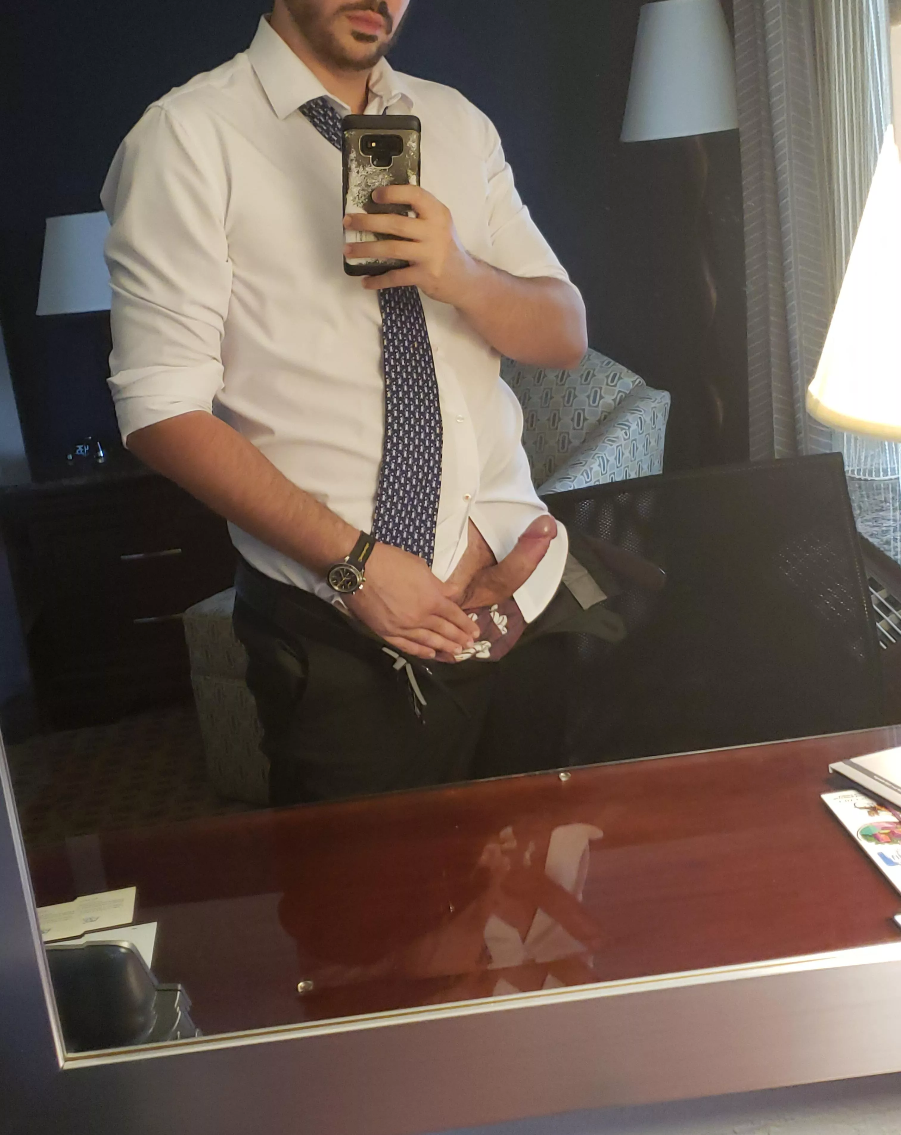 Home from work, exhausted hungry and horny 😛