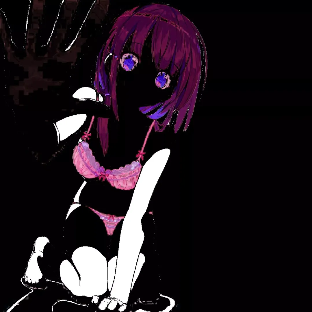 LF color source:1girl, pink lingerie, pink hair, reaching