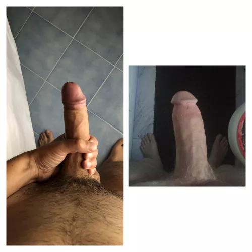 me on the right. u/charge_mental on the left. close match.. who do you Pic?