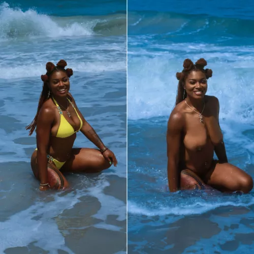 Our first nude beach experience ( things got a little HOT 🧘🏾‍♀️🍆💥 after we left) 😉