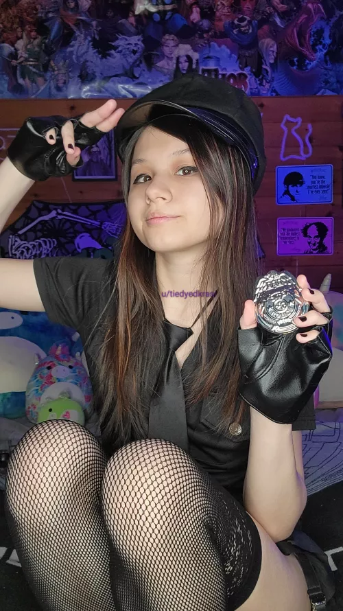 what if your local patrol cop was a cute goth chick