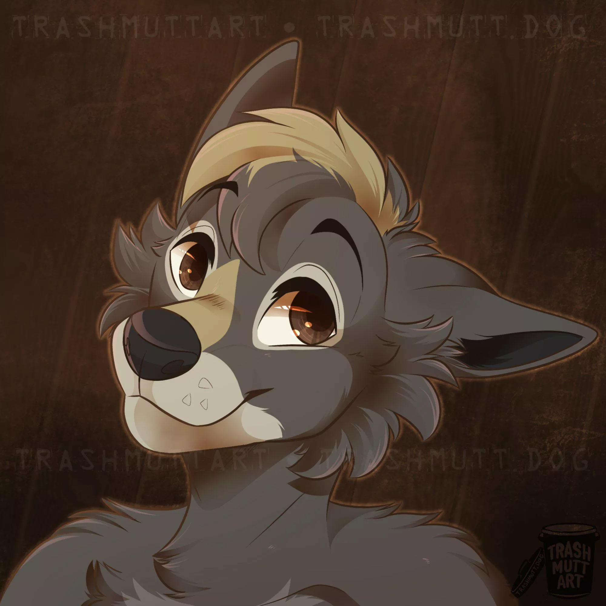 Head Tilt 🐺 (art by me - TrashmuttArt on Twitter)