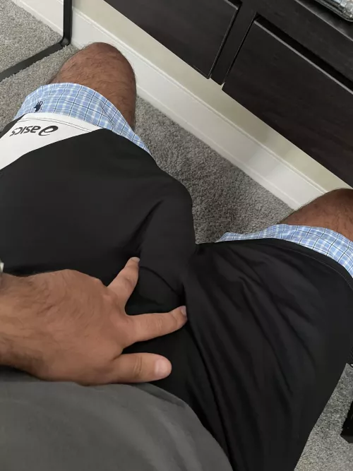 Is it just me or does anyone else get really turned on seeing their boxers from under their shorts? It turns me on like crazy rubbing my cock and seeing my boxers. 😩💦
