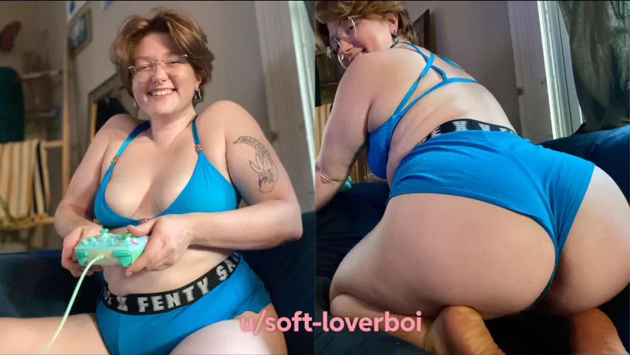 let’s play on the couch together, if you win I’ll let you play with me