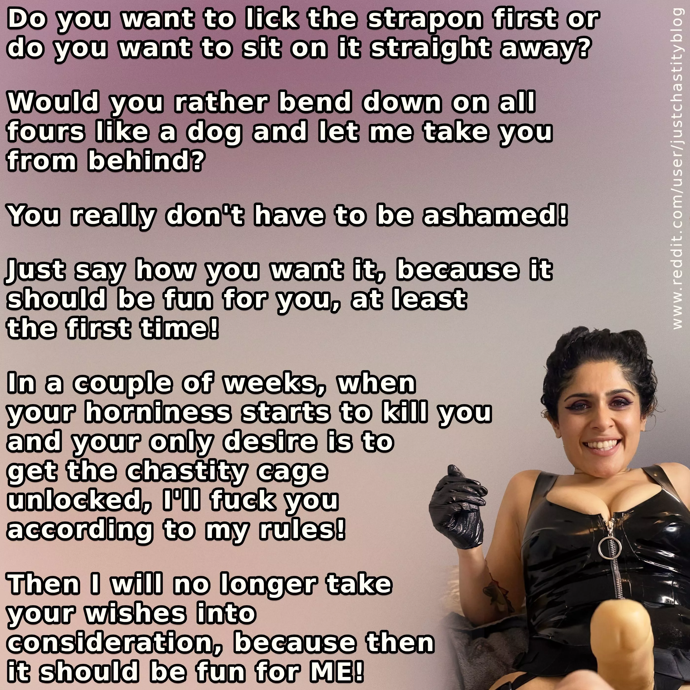 She knows that your horniness will make you do anything. All she needs is patience! She knows that your horniness will make you do anything. All she needs is patience!