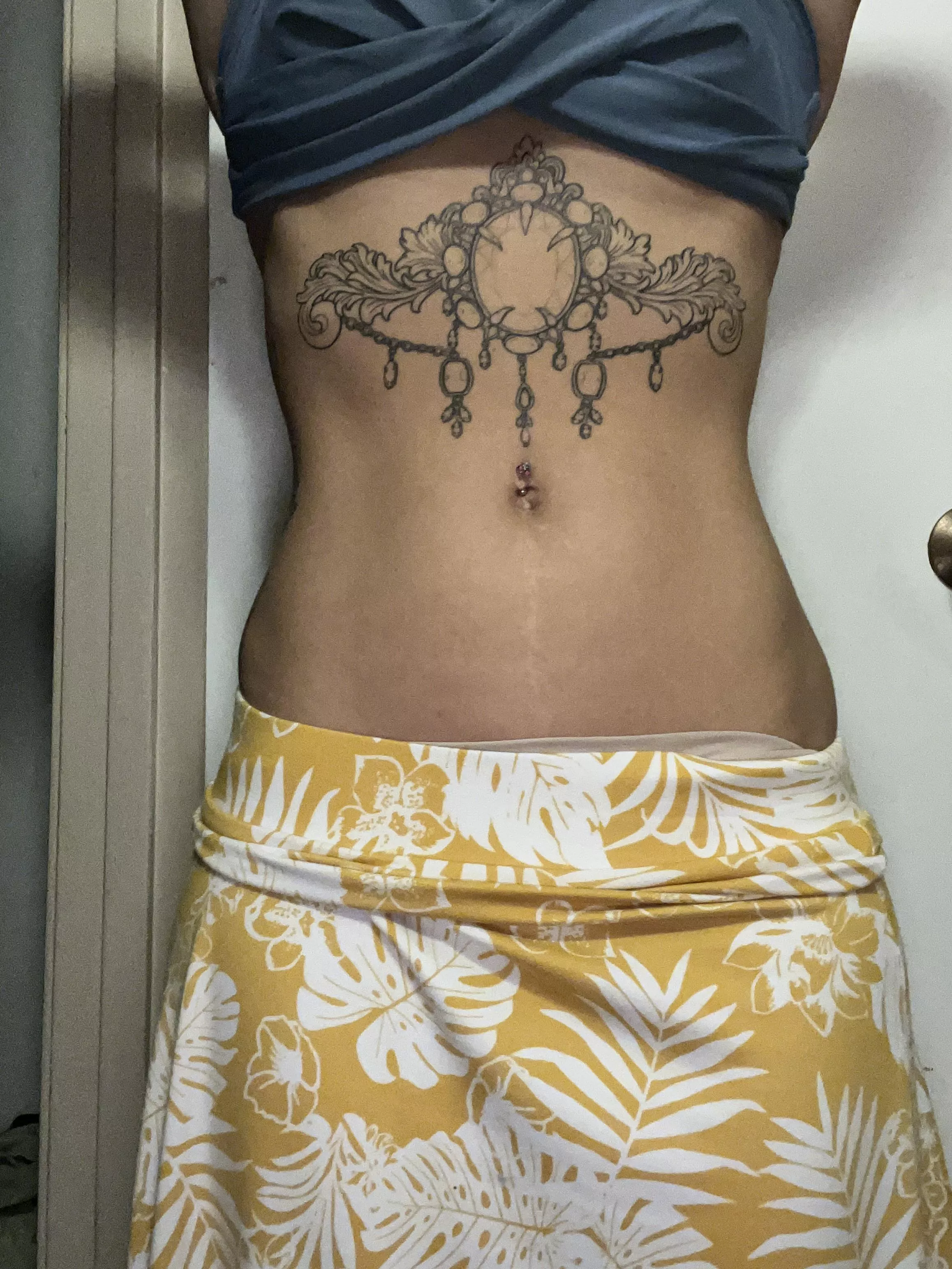 This tattoo accentuates my curves beautifully