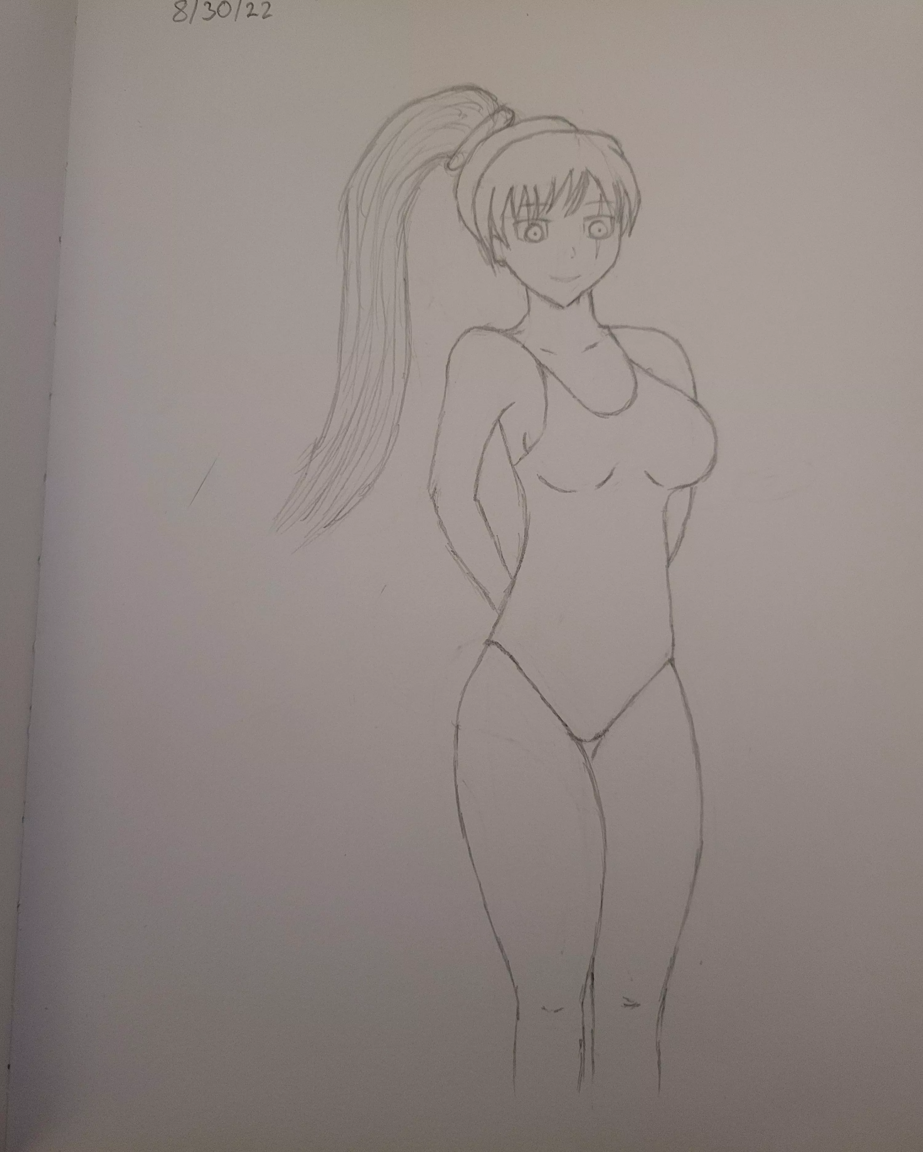Weiss in a swimsuit