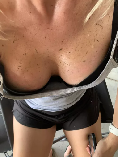 After weed eating….. what a dirty girl!