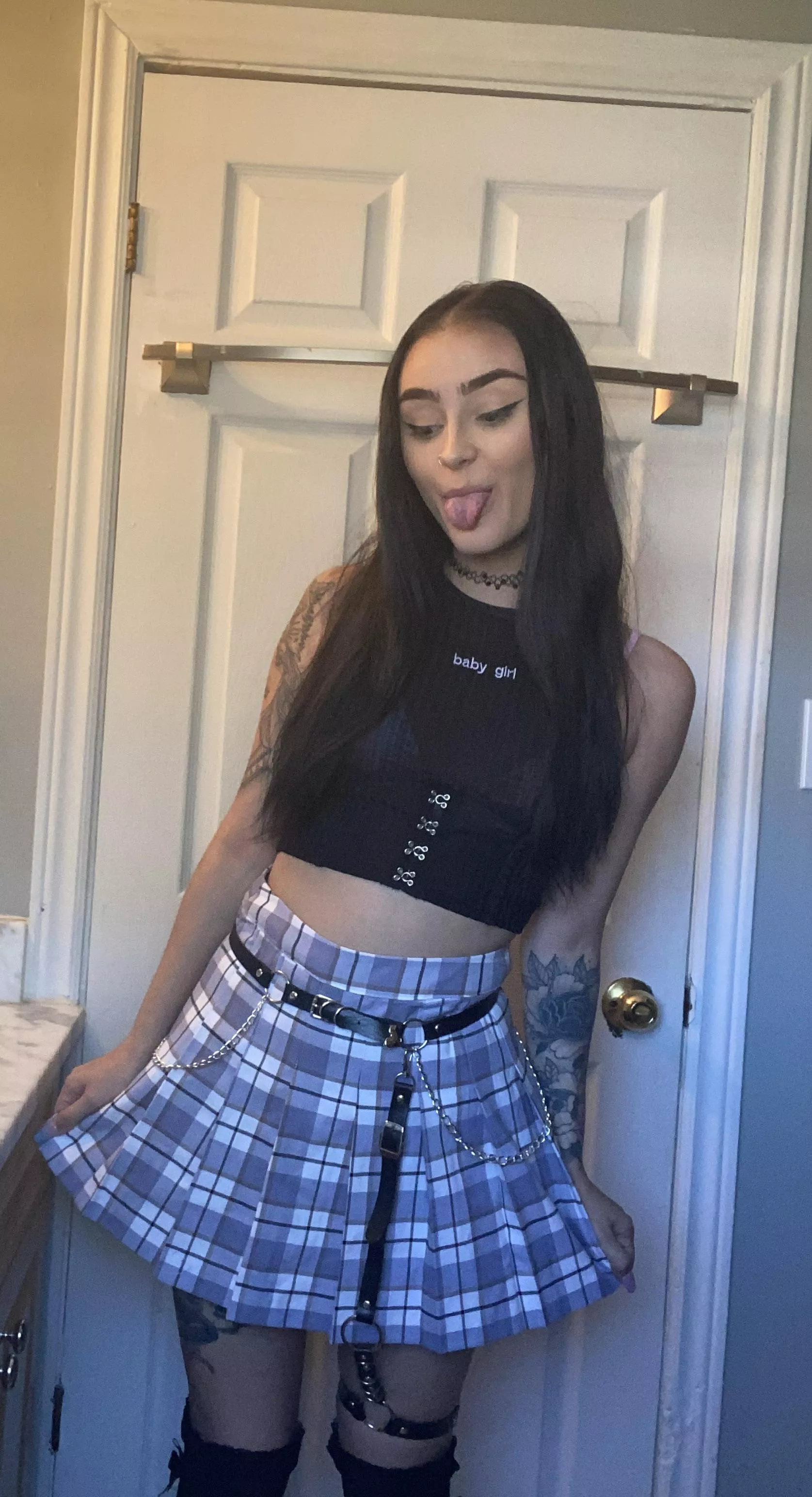 Does this count as school girl skirt? 🥺👉🏻👈🏻