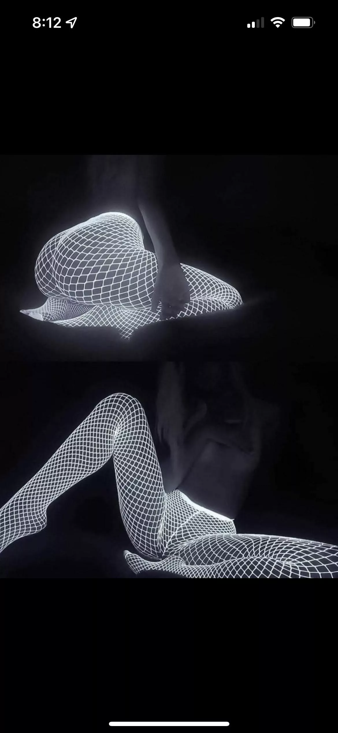 Glow in the dark fishnets just look so sexy