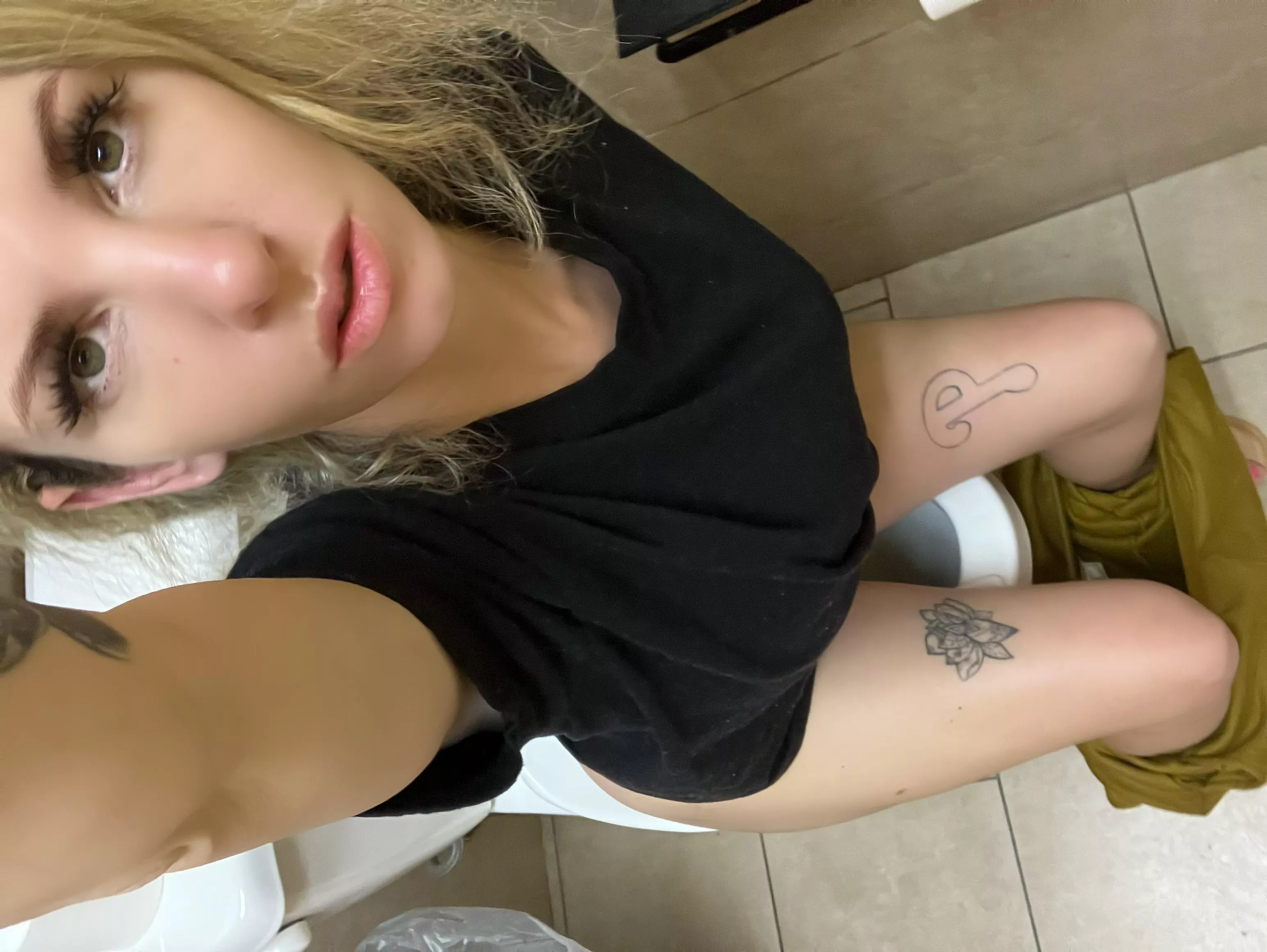 Showing off with my pants down on the toilet