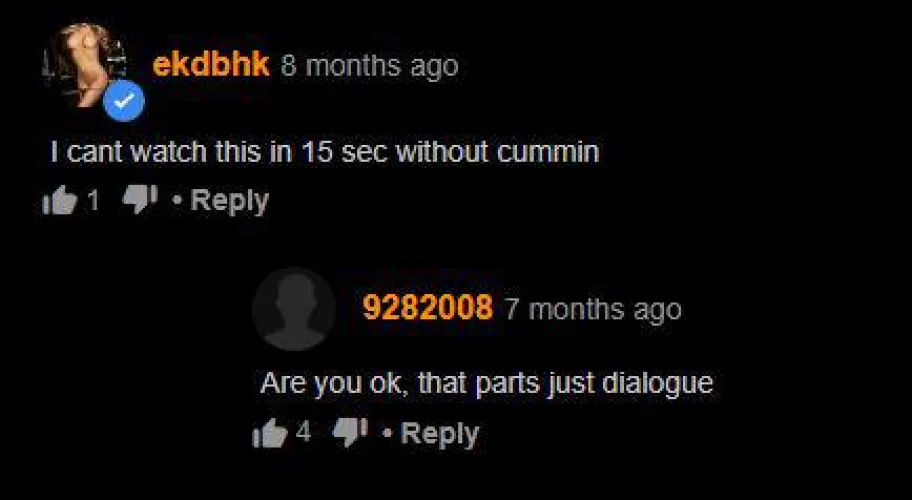 That part's just dialogue