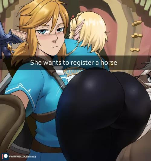 Zelda wants to register a new horse (Echo Saber) [The Legend of Zelda]