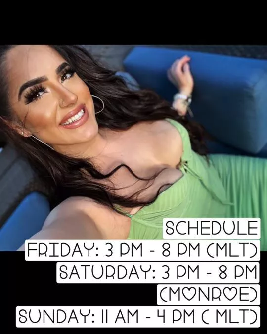 @bbygurlsunshyne_backup I’m back! Miami was a blast but I can’t wait to see you again💋 Come welcome me home this week @paradisespresso 🌴💕 Friday: 3 pm - 8 pm in MLT Saturday: 3 pm - 8 pm in Monroe Sunday: 11 am - 4 pm in MLT Posting more on 