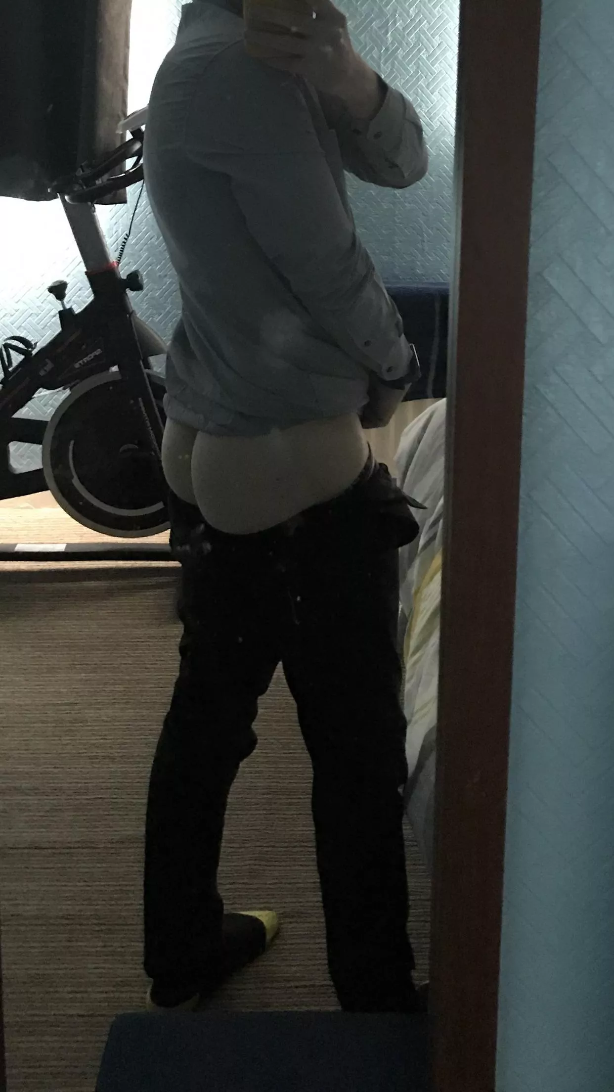 Home from work horny and hungry for some cock