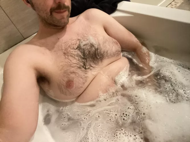 It’s a big tub, there’s room for one more. Who wants to get my back? 39