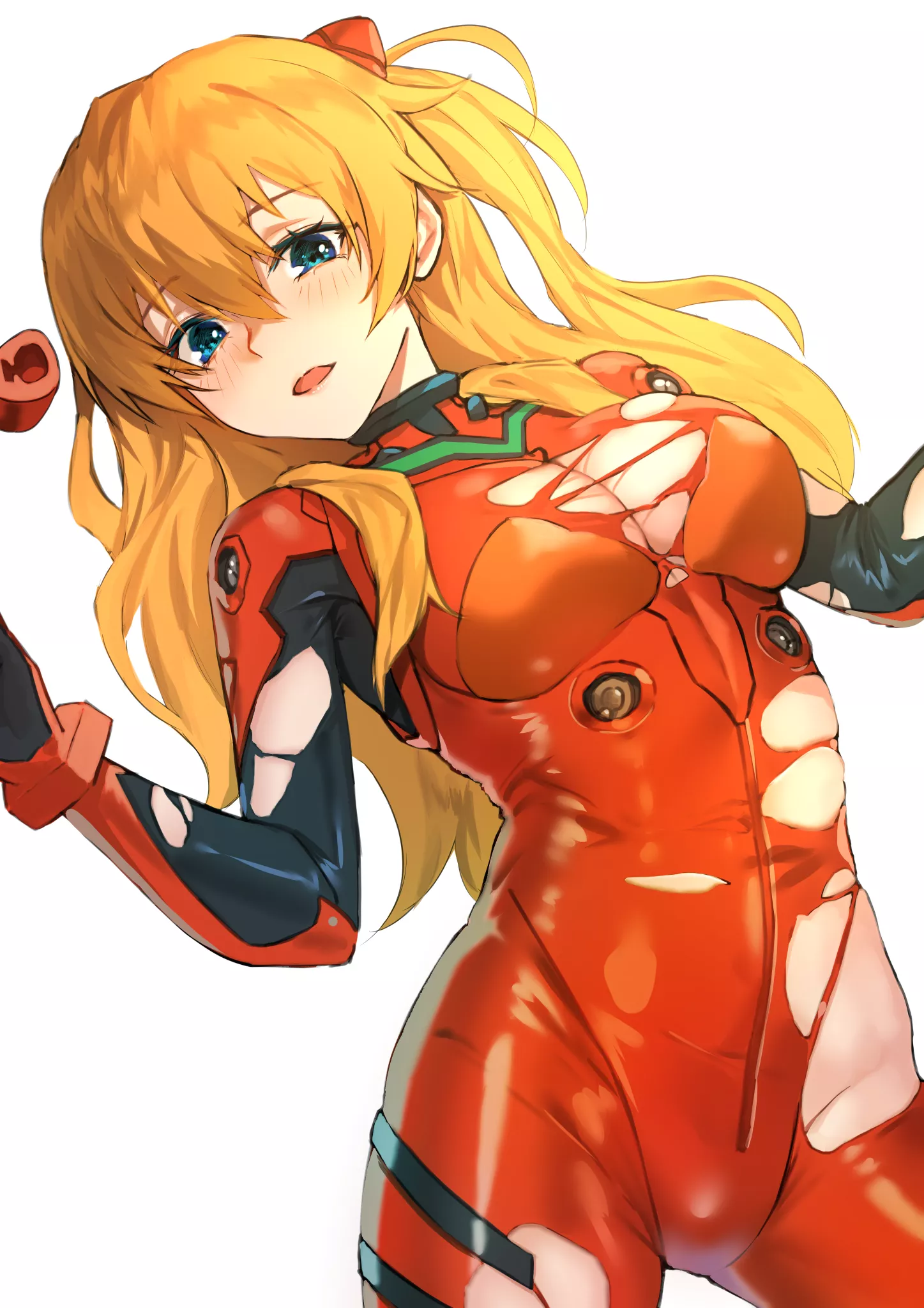 Asuka Shikinami Langley partial torn plugsuit by Pixiv モカパン