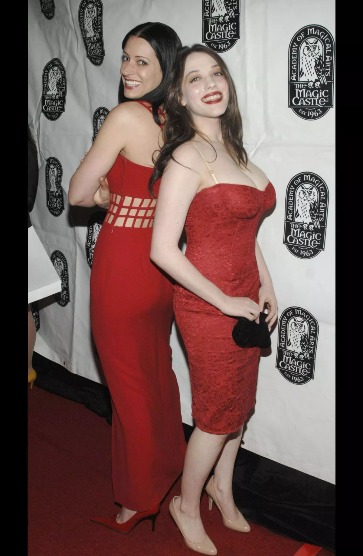 Kat Dennings in a Red Dress on the Red Carpet looking Red HOT
