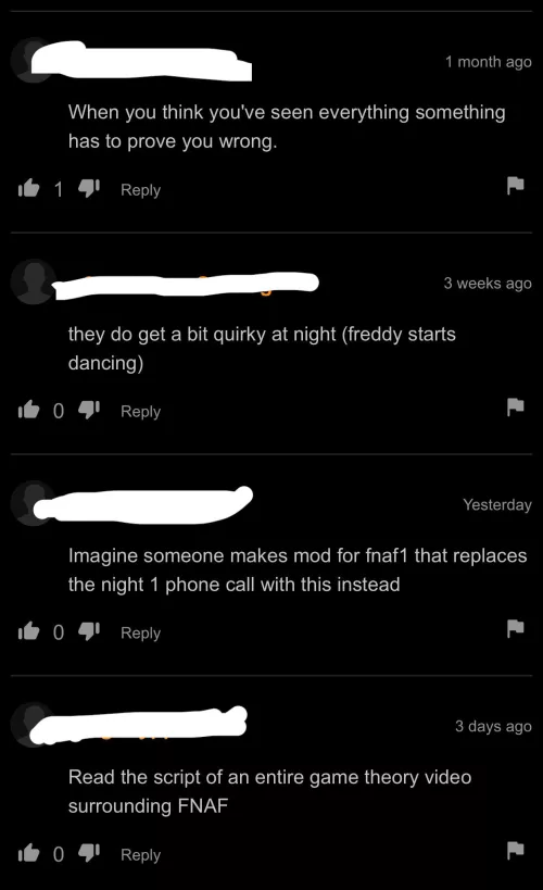 These Fnaf comment are wild 💀