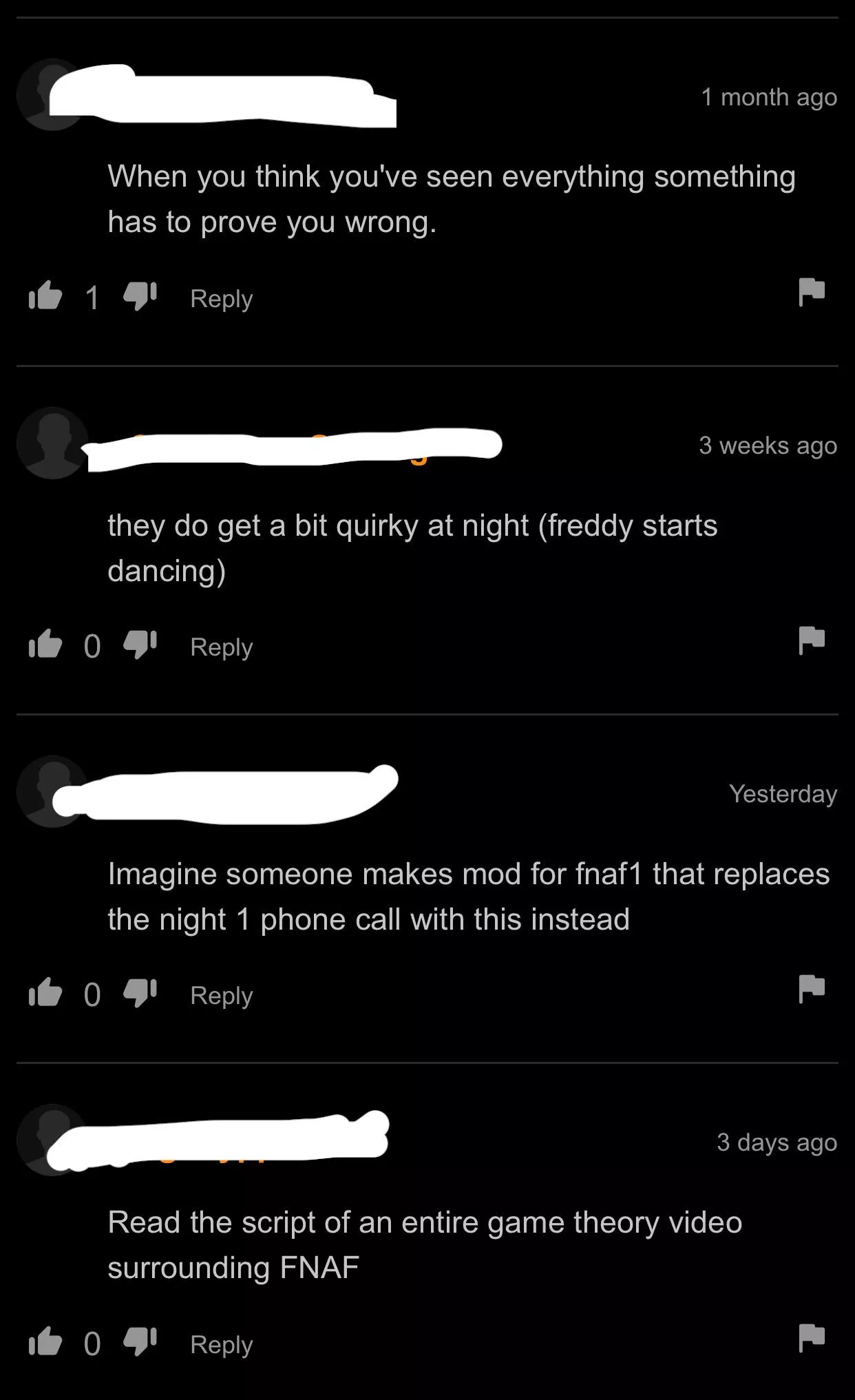 These Fnaf comment are wild 💀