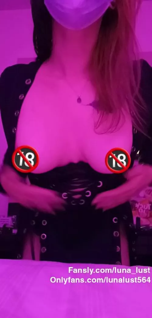 would you like to play with this goth slut's Big tits?
