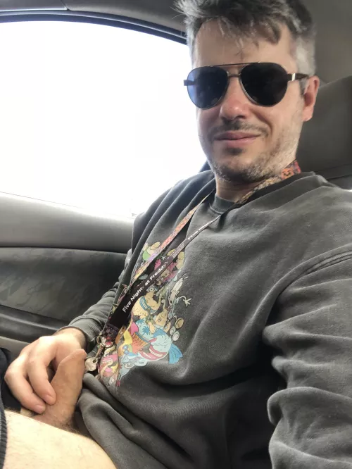 casual photo at the drive thru. May I take your order?