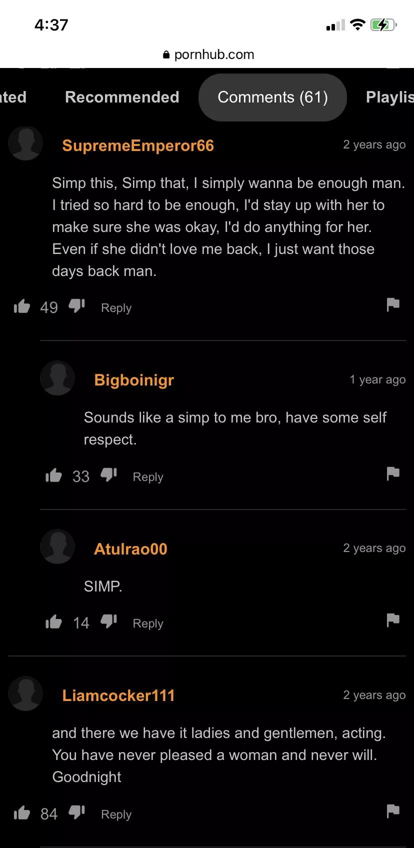 Sounds like a simp to me…