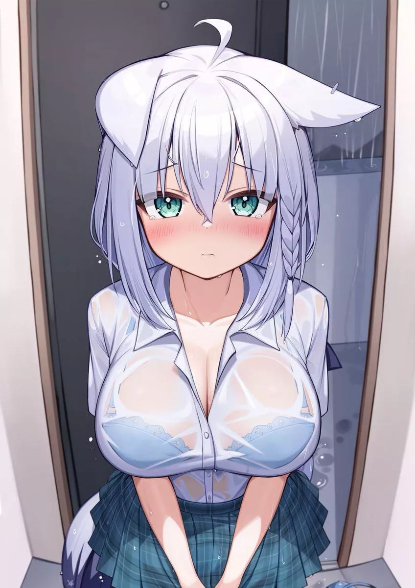W-why are you looking at my chest…? 😩💕 W-why are you looking at my chest…? 😩💕