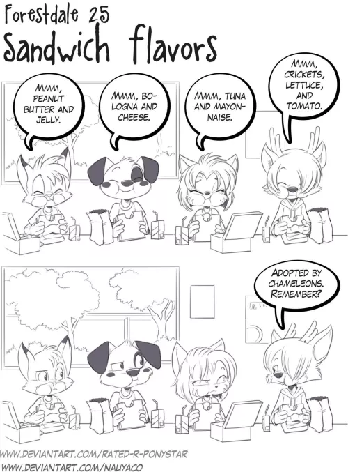 Forestdale 25: Sandwich flavors. (by Nauyaco and Talos Lives, source in comments)