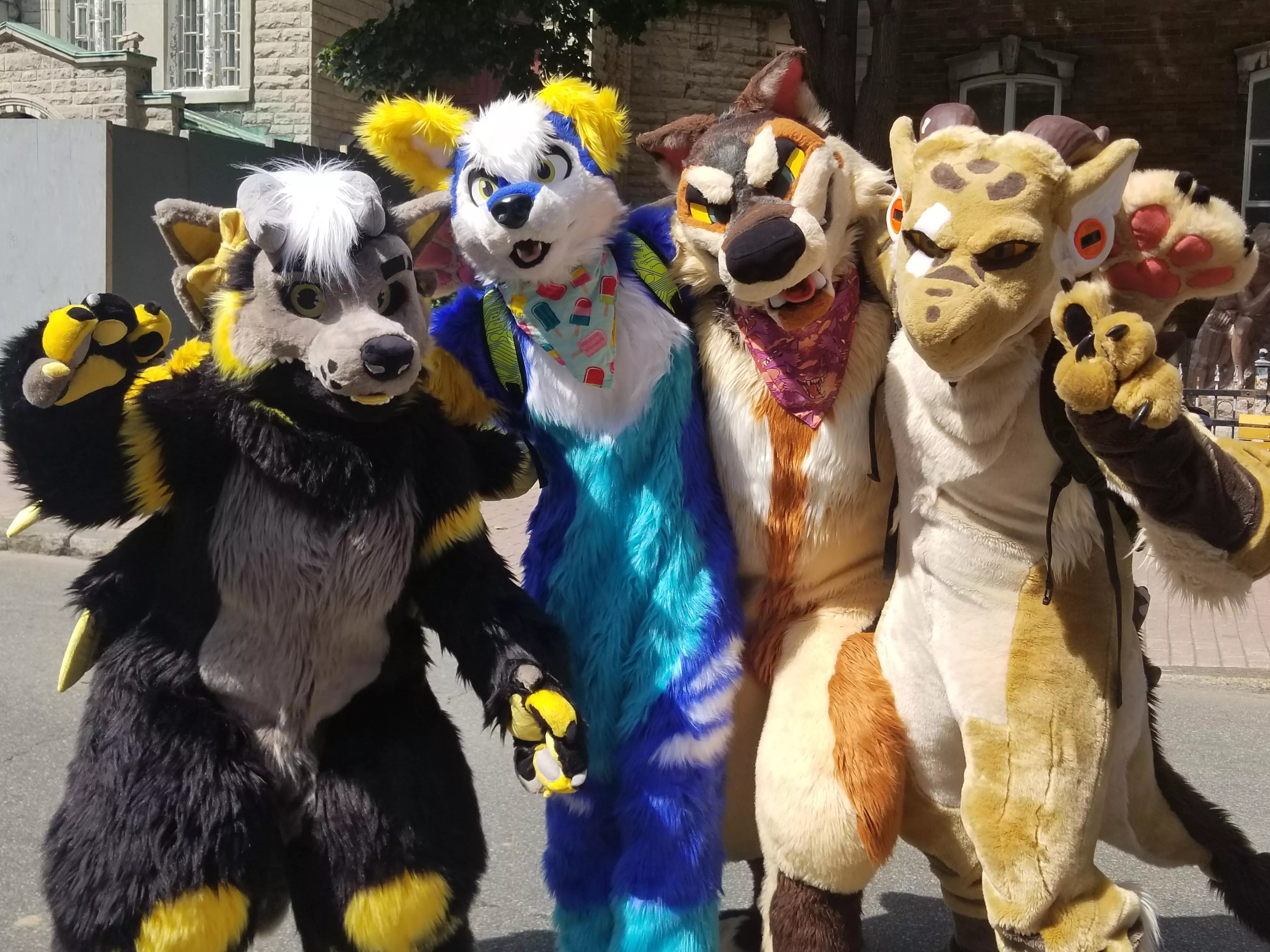 New friends at the Quebec' Pride parade ! Canada