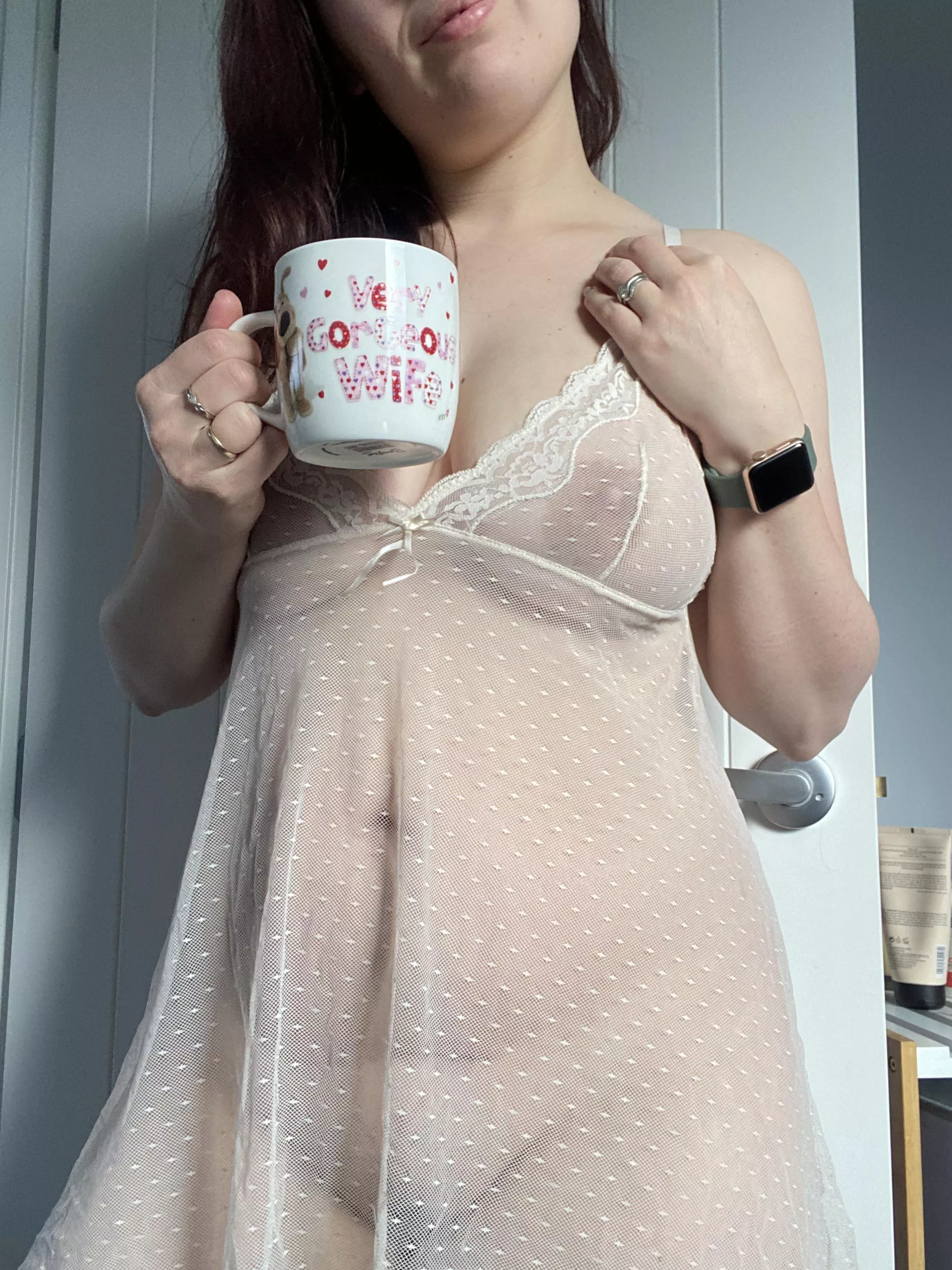 Snuck into the bathroom this morning to take my coffee picture for you 🤫 don’t tell hubby